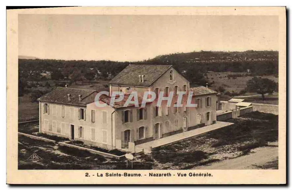 A Santa-Baume - Nazaré - Vista Geral — Bilhete postal antigo n°2, editor IPA - Frente