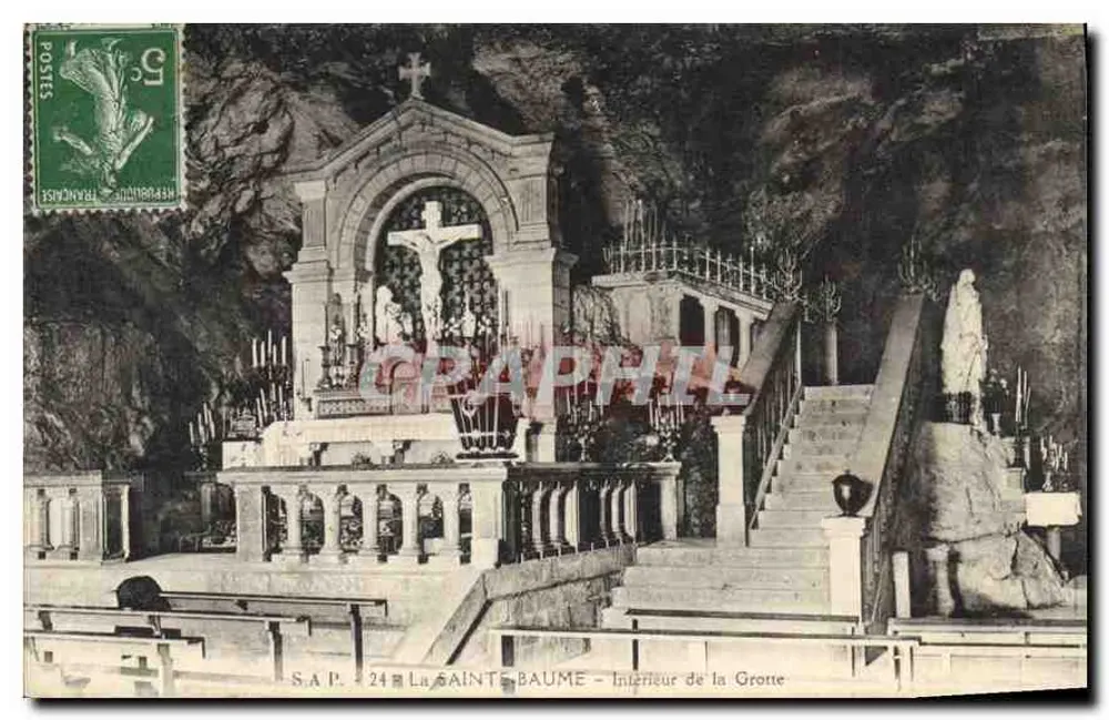 Saints-Baume — Interior da Gruta — S.A.P. 24 - Frente