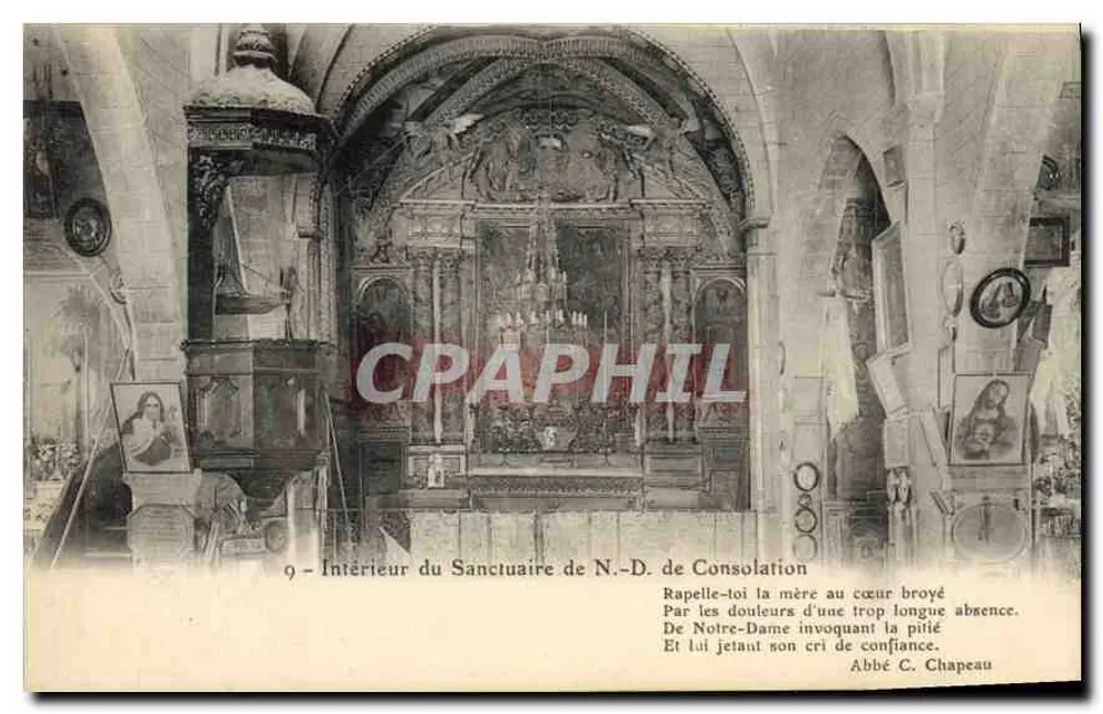 Interior do Santuário de Nossa Senhora da Consolação — Abbé C. Chapeau — n°9 - Frente