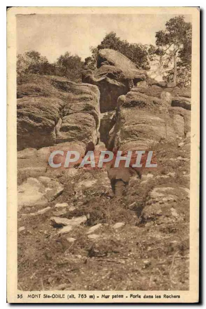 Mont Ste-Odile (Höhe 763 m) — Paternoster-Wand — Tür in den Felsen - Vorderseite