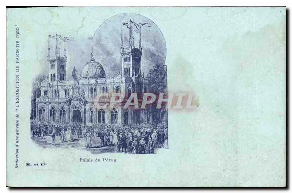 पेरू का पैलेस — पेरिस के 1900 के प्रदर्शनी — मैं और कंपनी - आगे