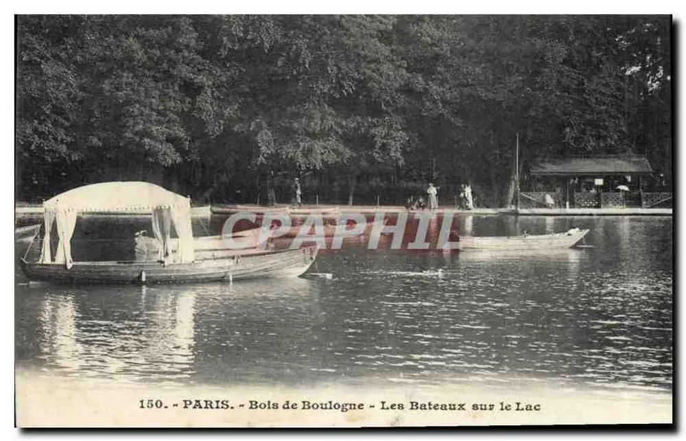 Paris - Bois de Boulogne - Die Boote auf dem See — n°150 - Vorderseite