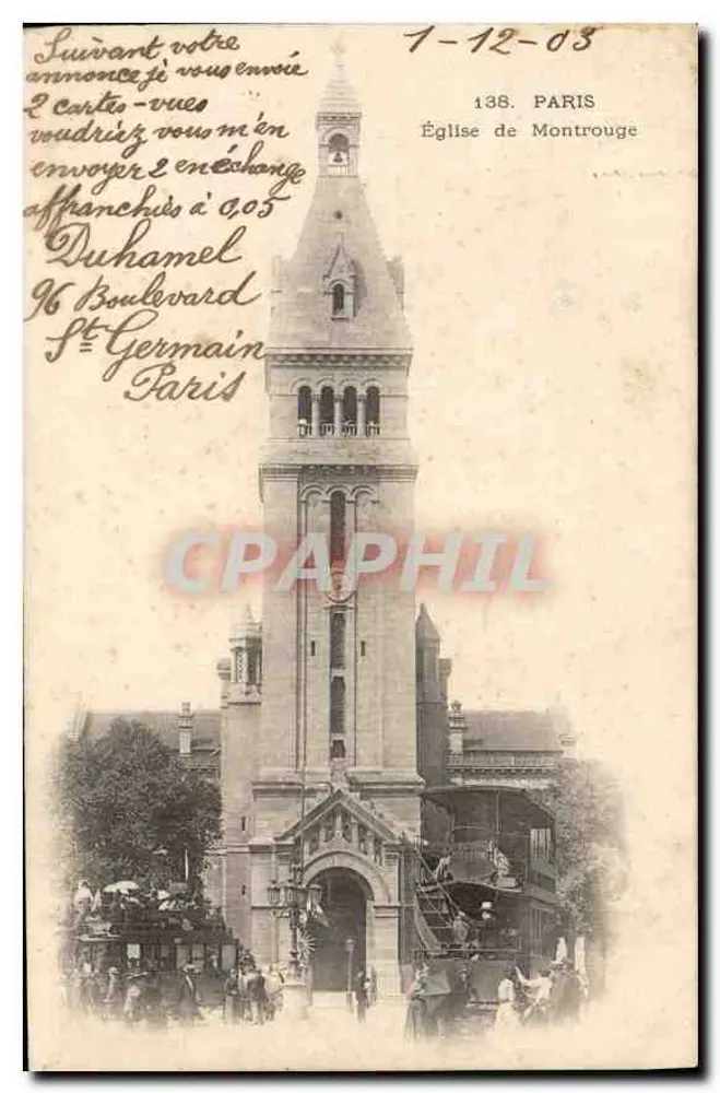 Kerk van Montrouge — Parijs — Onbekende uitgever, n° 138 - Voorkant