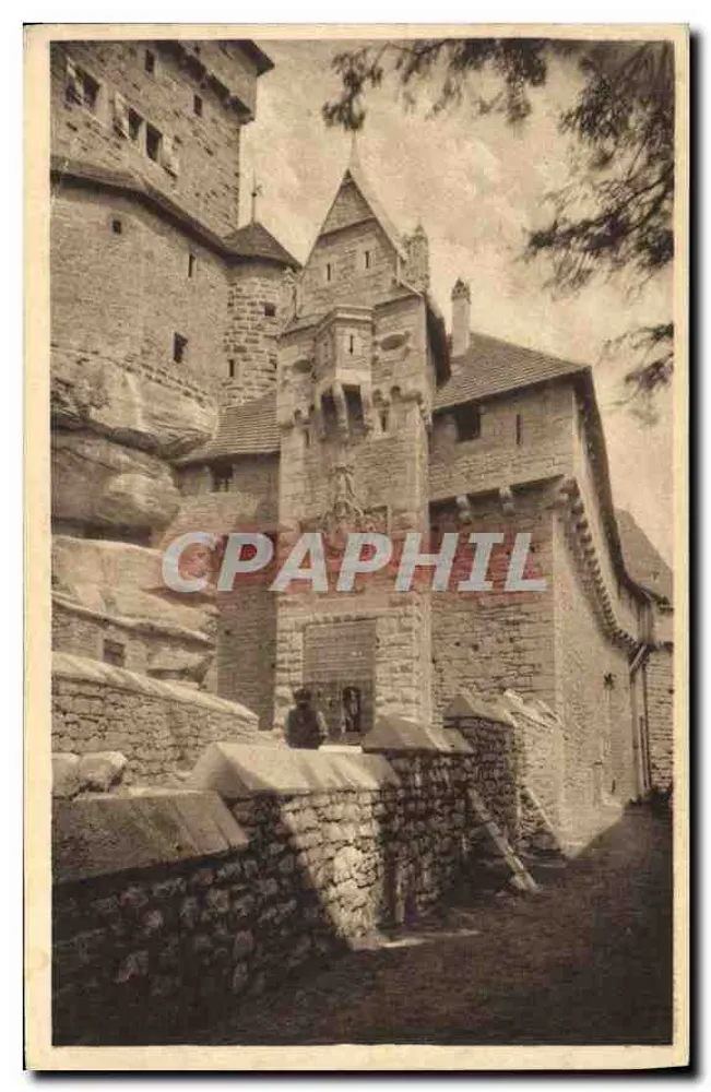 Hohkönigsburg — Inneres Tor mit dem kaiserlichen Wappen — Felix Laub, Straßburg, Serie II, Éd. I.E. - Vorderseite