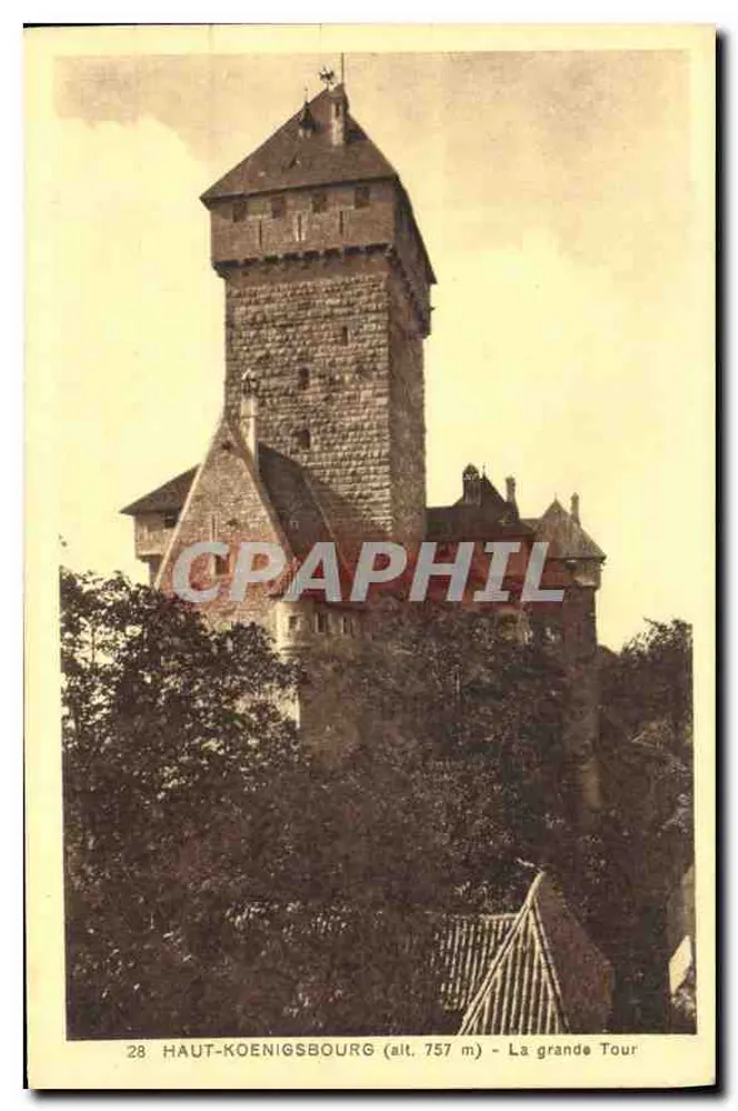 Hoch Koenigsbourg (Höhe 757 m) — Die große Turm — Sonderausgabe des Schlosses - Vorderseite