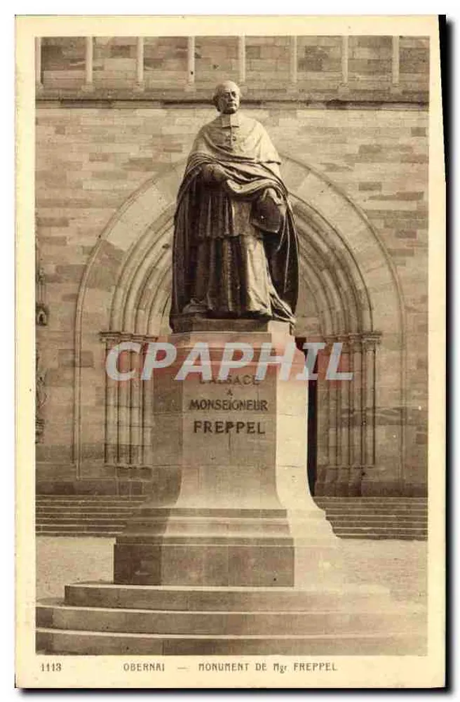 Obernai — Monumento a Monseigneur Freppel — n° 1113 - Frente