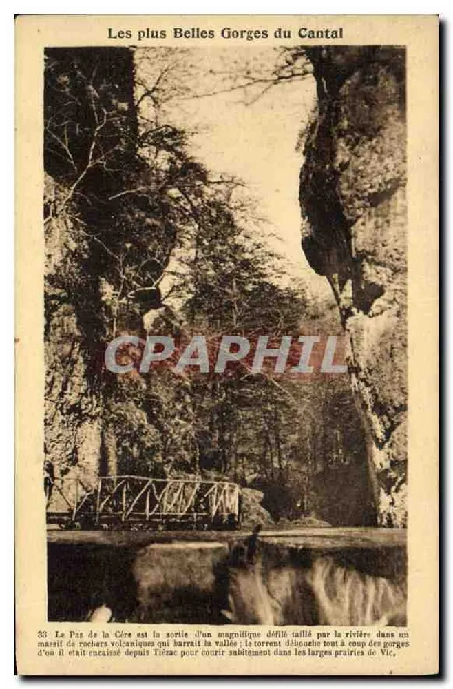 As Mais Belas Gorges do Cantal — O Passo da Cère — Edição « La Cigogne », Aurillac - Frente