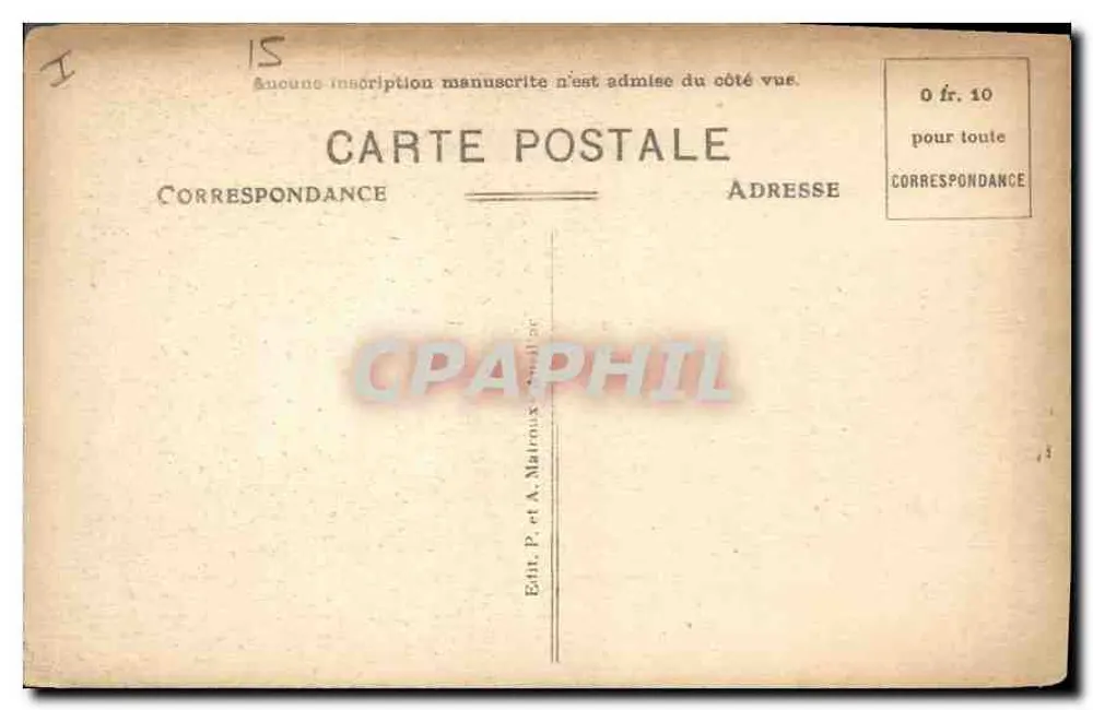 Neuvéglise — Aussicht auf die Straße entlang der Lanau-Klippe — Le Cantal Pittoresque, Nr. 2587 - Rückseite