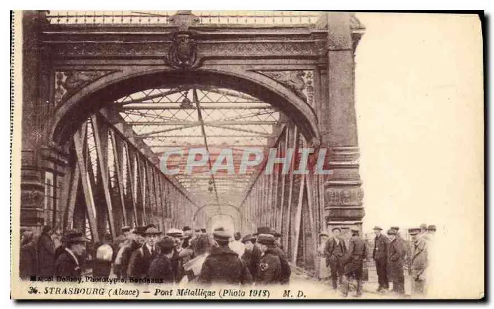 Straatsburg (Elzas) — Metaalbrug — Marcel Dolmoy, Fototypie, Bordeaux - Voorkant