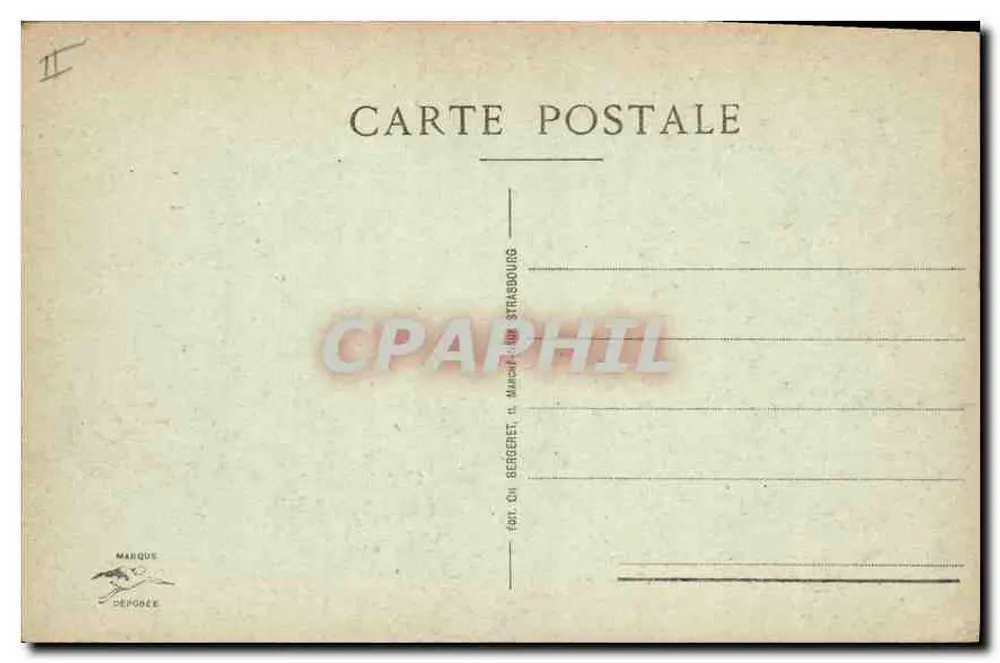Straßburg - Eisenbahnbrücke über den Rhein bei Kehl — Verlag Marque Bergeret, Nr. 652 - Rückseite