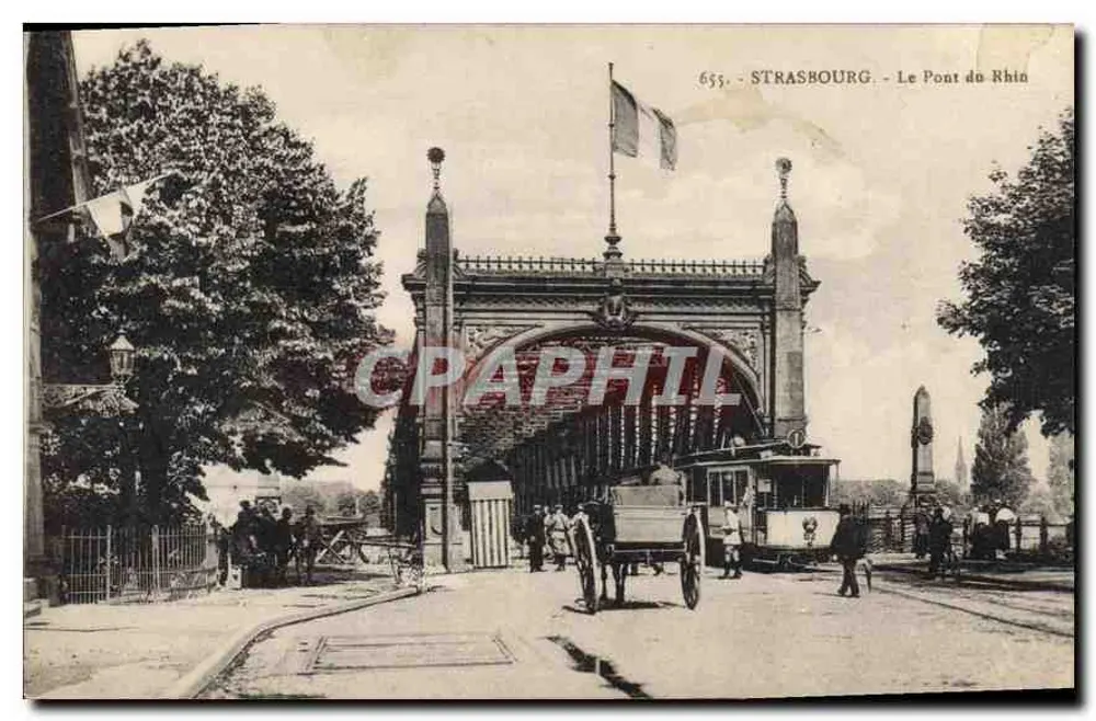 Estrasburgo - O Ponte do Reno — editor 'La Cigogne' n°655 - Frente