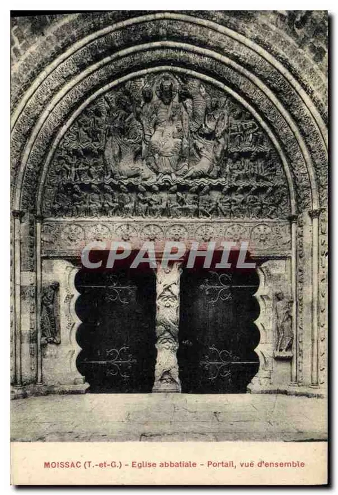 Moissac (T.-et-G.) - Iglesia abacial - Portal, vista general - Anverso