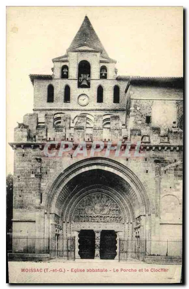 Moissac (T.-et-G.) - Abteikirche - Der Portalbereich und der Turm - Vorderseite