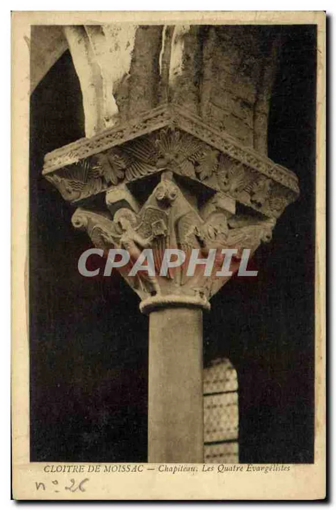 Claustro de Moissac — Capitel: Os Quatro Evangelistas — n°26 - Frente