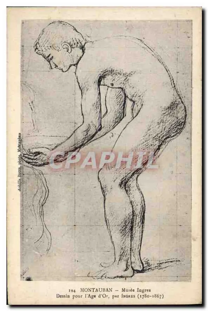 Zeichnung für das Goldene Zeitalter, von Ingres — Ingres-Museum, Montauban — n°194 - Vorderseite
