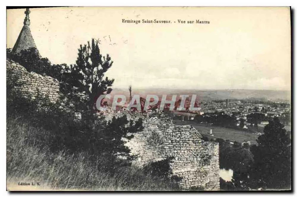 Ermitage Saint-Sauveur - Blick über Mantes - Ausgabe L. S. - Vorderseite