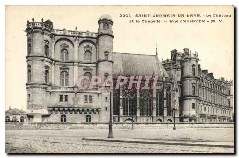 Saint-Germain-en-Laye — Schloss und Kapelle — Übersicht — M. V. - Vorderseite