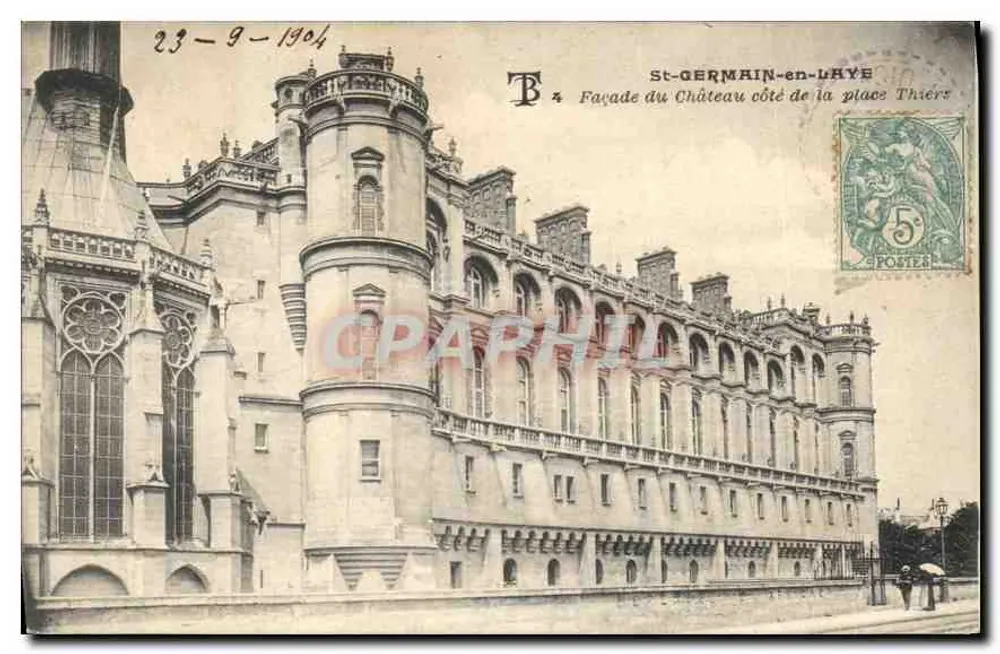 St-Germain-en-Laye — Fassade des Schlosses zur Place Thiers — Verlag B.4 - Vorderseite