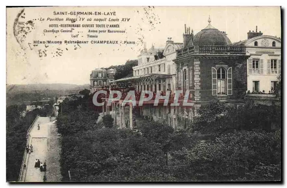 Saint-Germain-en-Laye — Le Pavillon Heggi IV, wo Ludwig XIV geboren wurde — Hotel-Restaurant das ganze Jahr geöffnet - Vorderseite