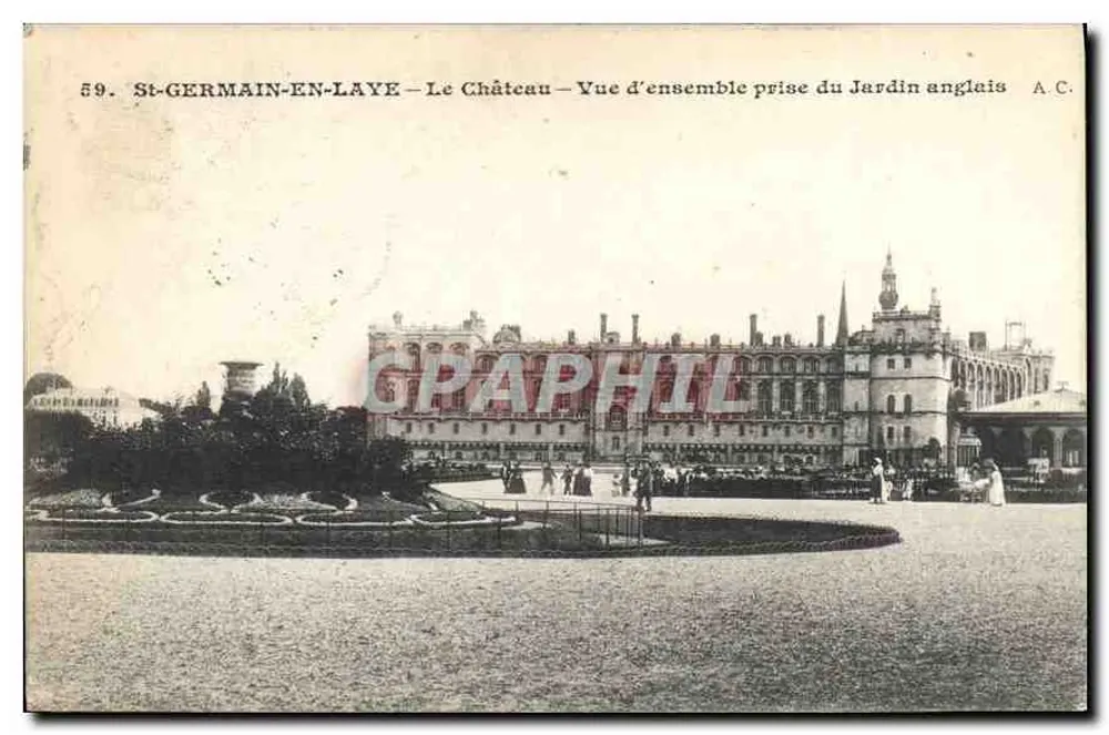 St-GERMAIN-EN-LAYE — Le Château — Überblick vom englischen Garten — A.C. Nr. 59 - Vorderseite