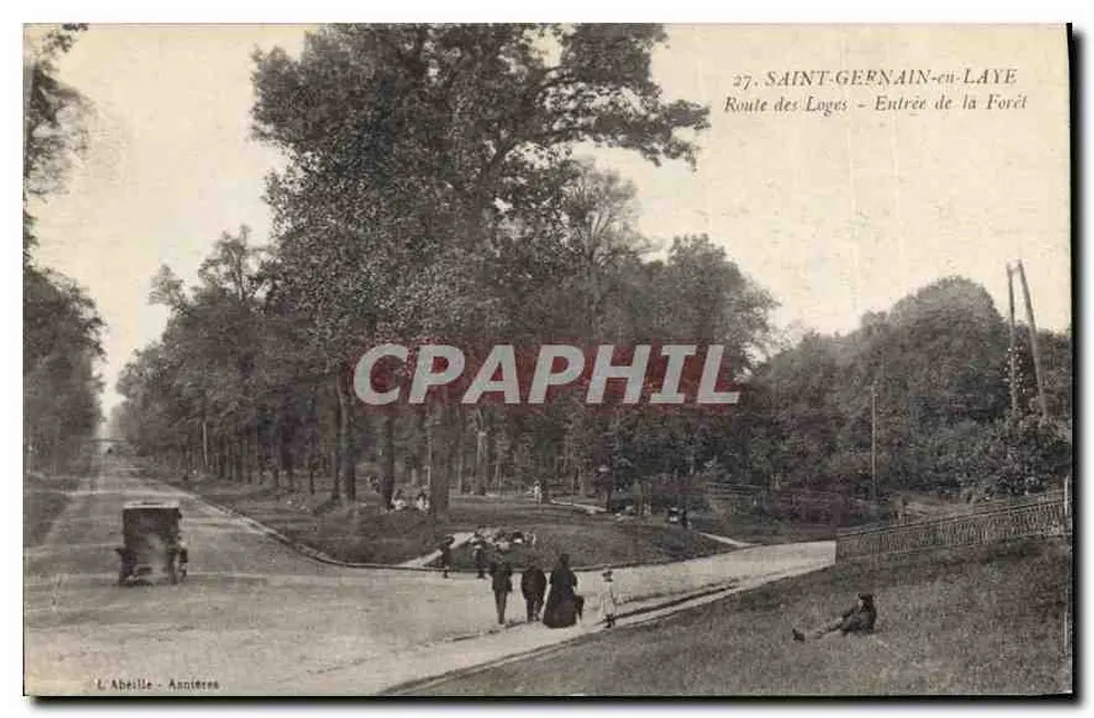 Saint-Germain-en-Laye - Route des Loges - Eingang in den Wald — L. Abeille, Amièrères - Vorderseite