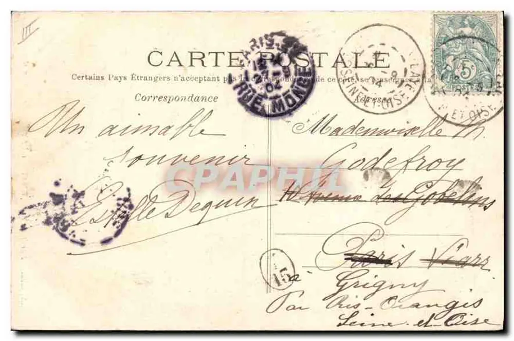 Wald von St-GERMAIN-en-LAYE — Der Engländer-Birke — F.A. 6203 - Rückseite