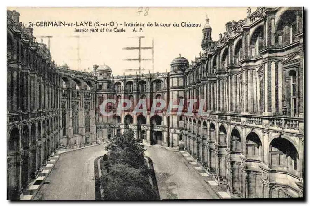 St-GERMAIN-en-LAYE (S.-et-O) — Innenhof des Schlosses — A. P. - Vorderseite
