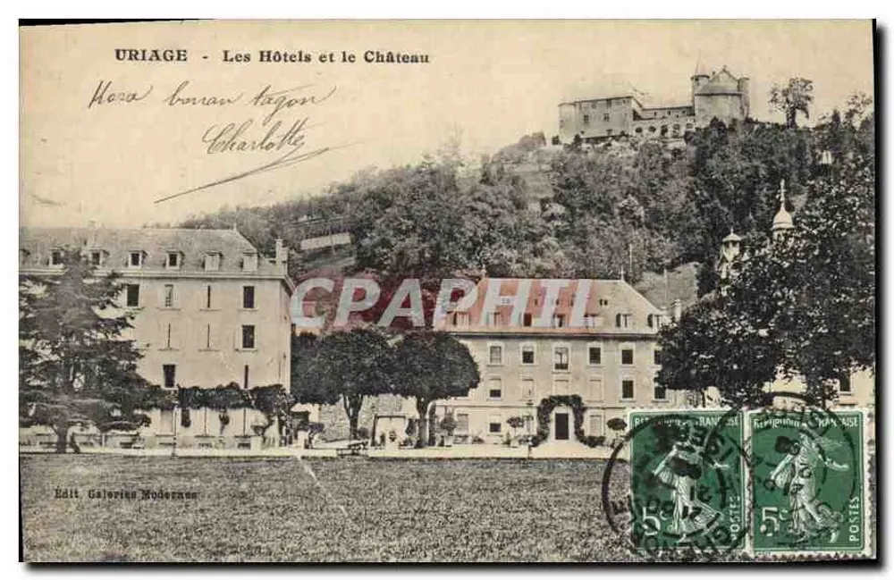Uriage - Les Hôtels et le Château — Éditeur Galeries Modernes - Frente