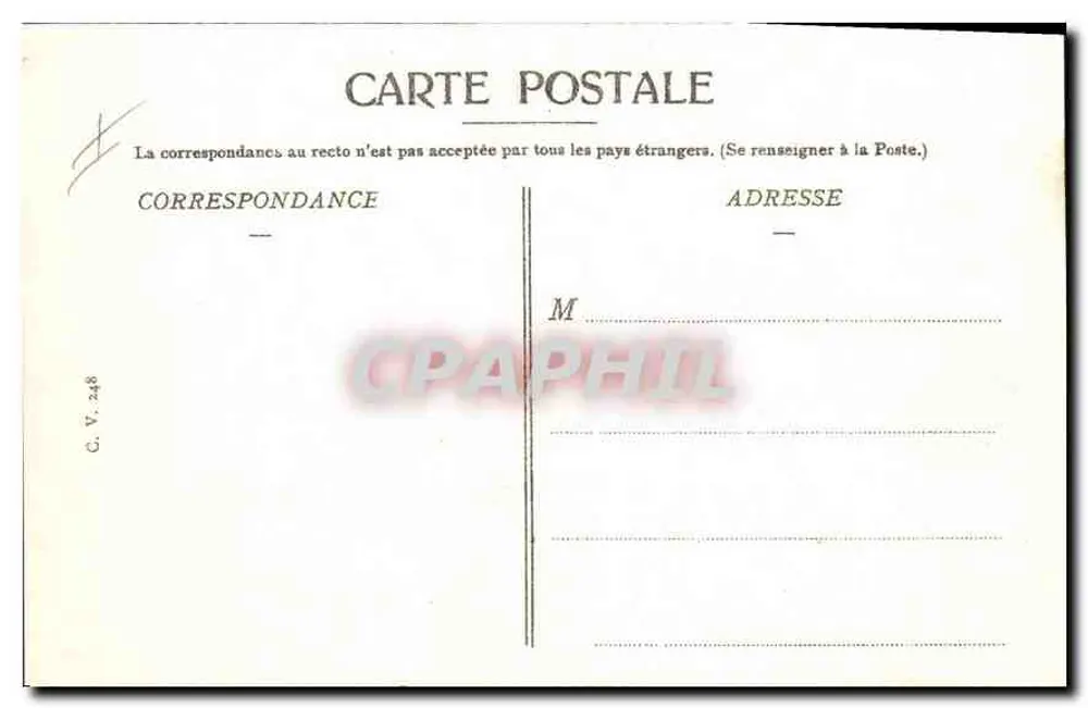 Uriage-les-Bains — O Castelo — Editor C. V. 248 - Verso