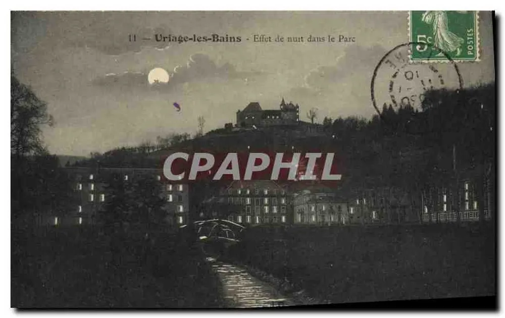 Uriage-les-Bains — Efeito noturno no Parque — editor desconhecido, n° 11 - Frente