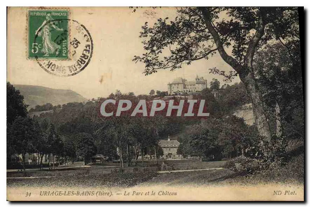 Uriage-les-Bains (Isère) — Der Park und das Schloss — ND. Plot - Vorderseite