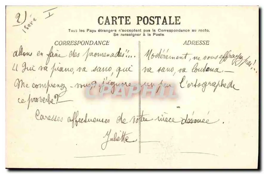 Uriage-les-Bains - O castelo — Dauphiné — E.R. n°320 - Verso