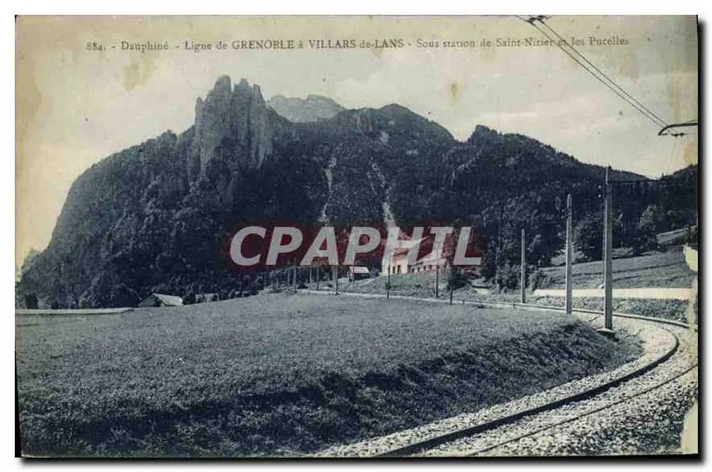 Unterstation Saint-Nizier und les Pucelles — Dauphiné — Linie von Grenoble nach Villars-de-Lans — Ausgabe von M. Bourcier, Grenoble - Vorderseite