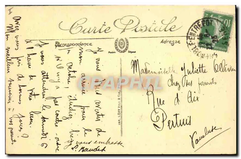 Grenoble — Panorama — L'Isère e as Alpes — LL. - Verso