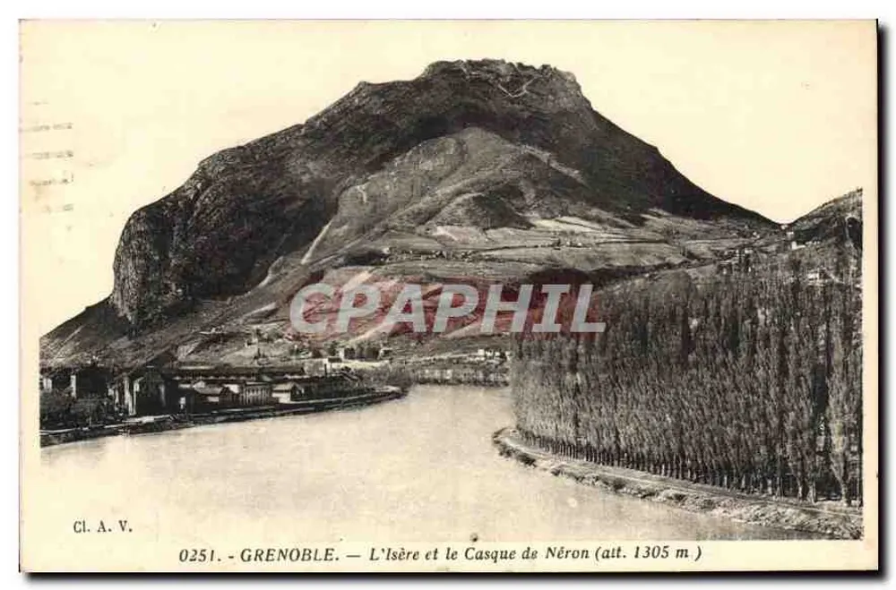 Grenoble — A Isère e o Casco de Néron (alt. 1305 m) — Cl. A. V. n° 0251 - Frente