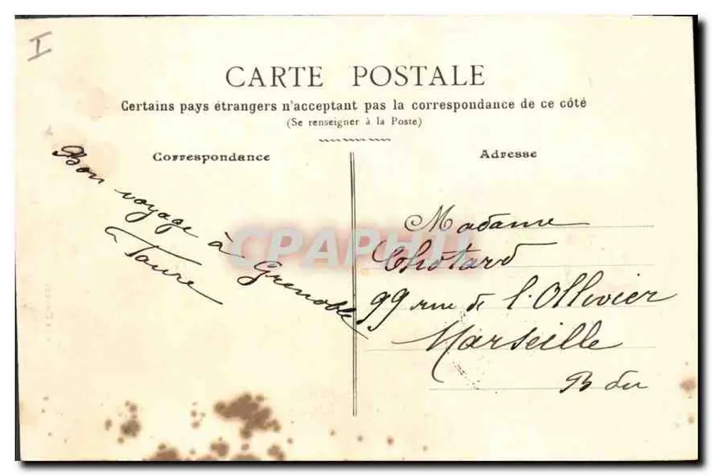 Grenoble - O Torrent — Édit. Galeries Modernes, Grenoble - Verso