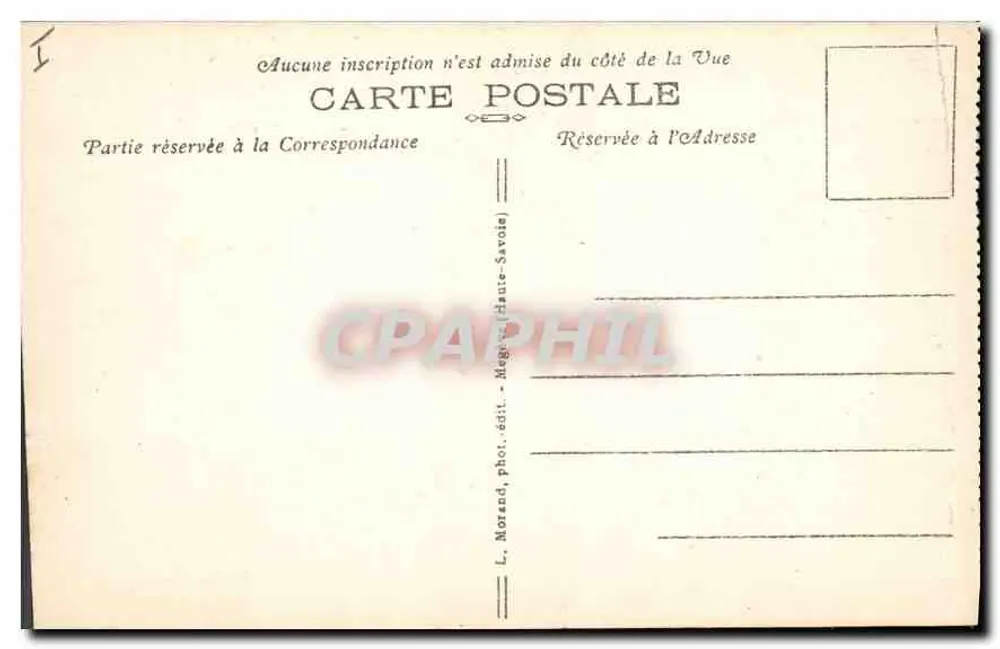 Les Lacets sur la Giettaz et Roche de la Tête (2485m) — Route des Alpes — ANNECY-CHAMONIX — n°786 — éditeur L. Norand, Mégeve - Verso