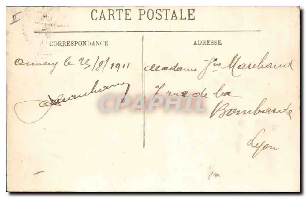 Lago de Annecy — Estreito — Montanhas de Entrevernes — Editor L.L. n°156 - Verso