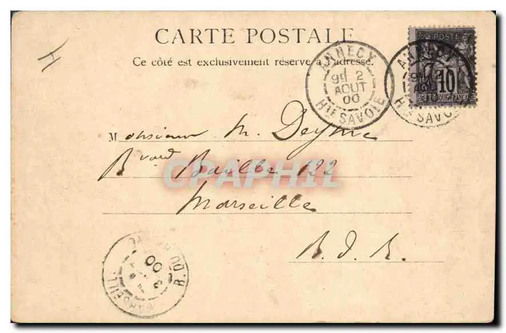 Castelo de Duingt — Annecy — R. & J. D. - Verso