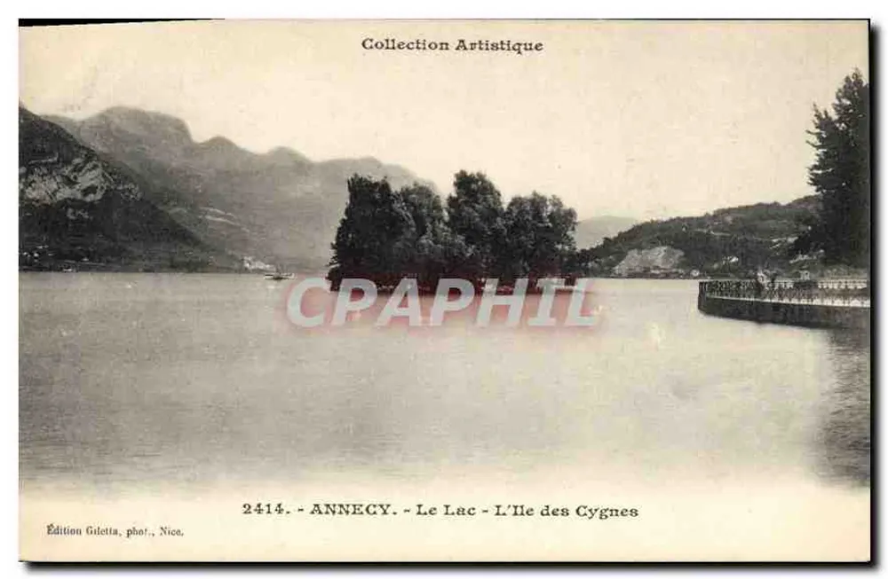 Annecy - Der See - Die Insel der Schwäne — Giletta-Ausgabe, Foto von Nice, Nr. 2414 - Vorderseite