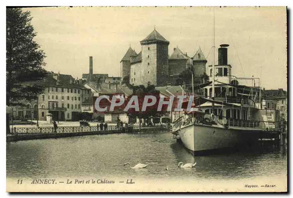 Annecy — Der Hafen und das Schloss — Mayoux - Bazar. - Vorderseite