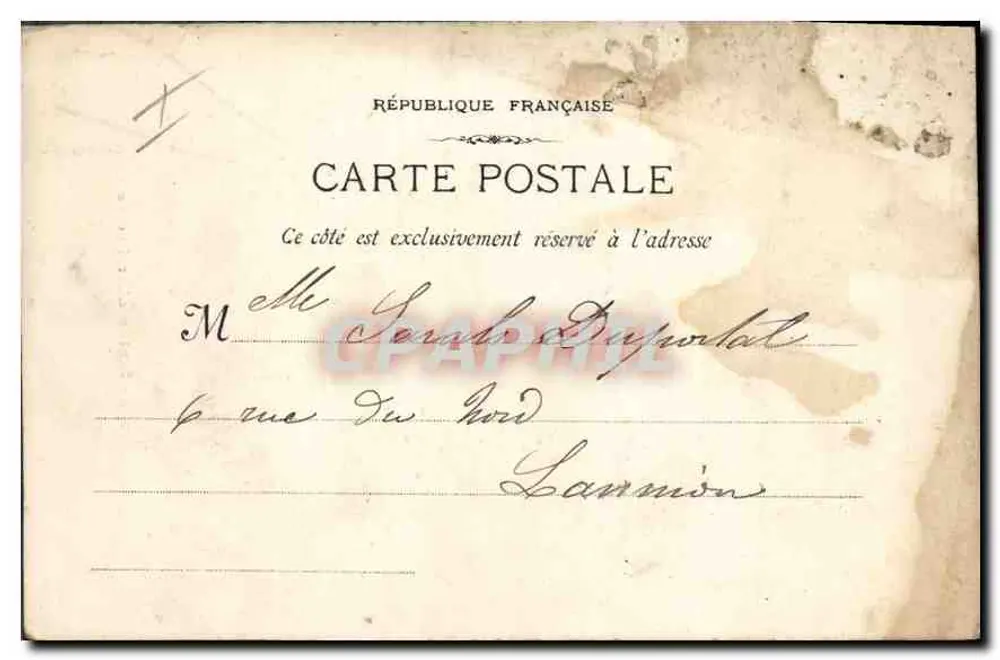 Laval - Estátua de Ambroise Paré — Clichés B. D. Laval - Verso