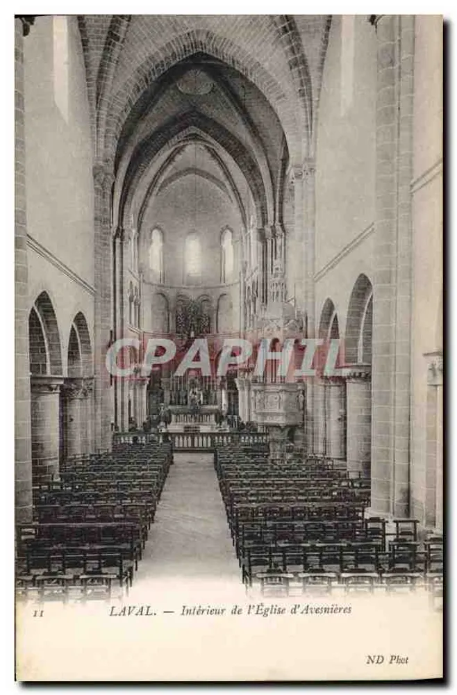 Laval — Interno della Chiesa di Avesnières — ND Phot - Recto