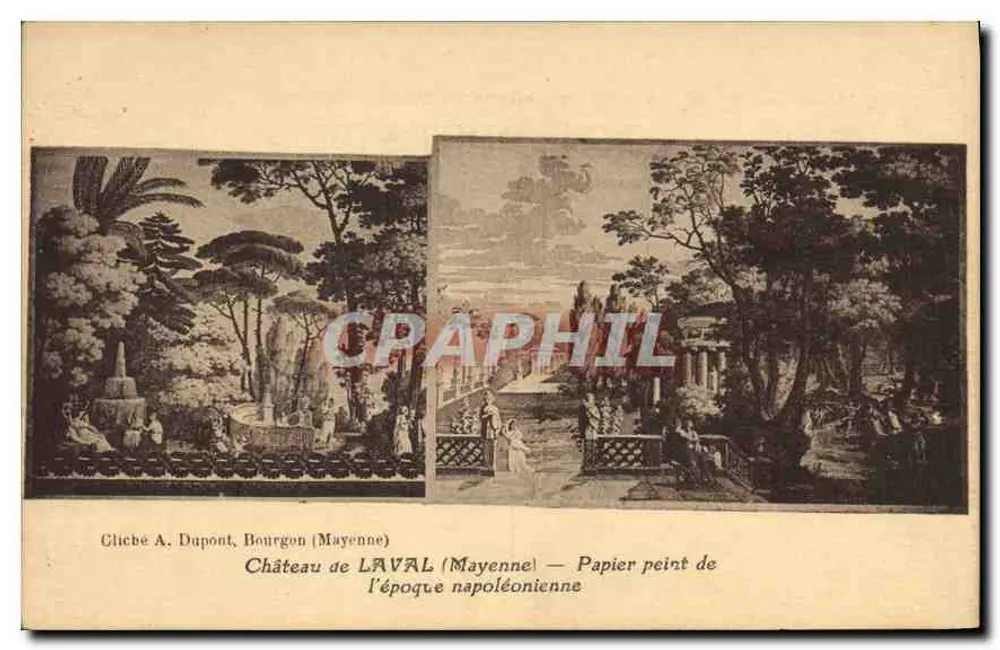 Schloss LAVAL — Wandtapete aus der napoleonischen Zeit — Gliceb A. Dupont, Bourgoin (Mayenne) - Vorderseite