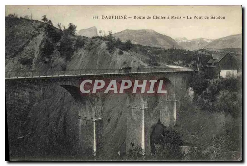 Dauphiné — Route von Clelles nach Mens — Der Sandon-Brücke — Edition H. S. Grenoble - Vorderseite