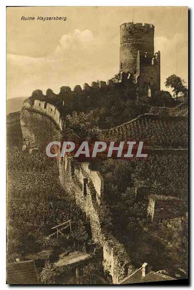 Ruínas de Kaysersberg — ruínas de um castelo forte — Kunstverlag E. Hartmann, Strasbourg I.E. - Frente