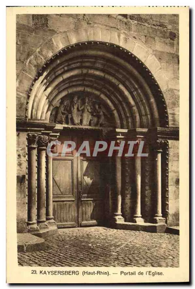 Kaysersberg (Haut-Rhin) — Kirchenportal — Edition J. JESTÉ, Kaysersberg - Vorderseite