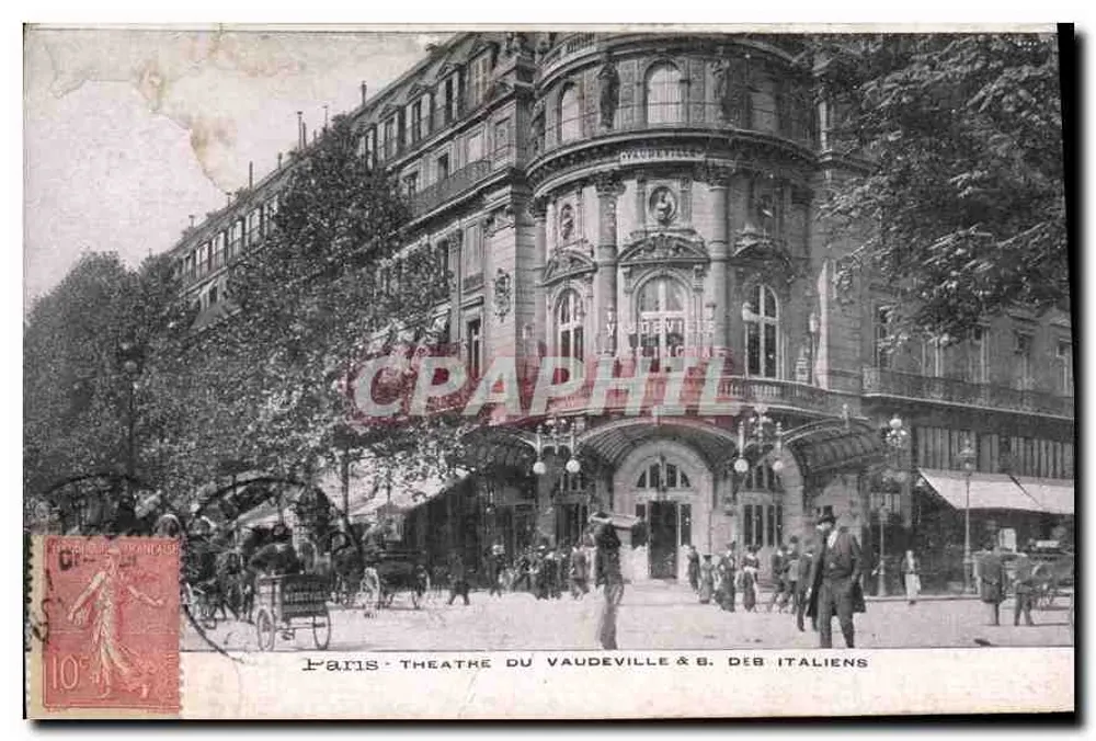 Paris - Theater du Vaudeville & B. des Italiens — Verlag nicht sichtbar - Vorderseite
