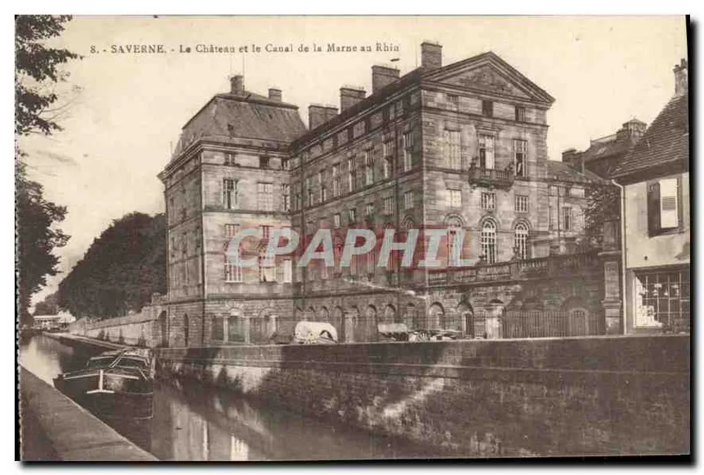 Saverne — Schloss und Kanal der Marne zum Rhein - Vorderseite
