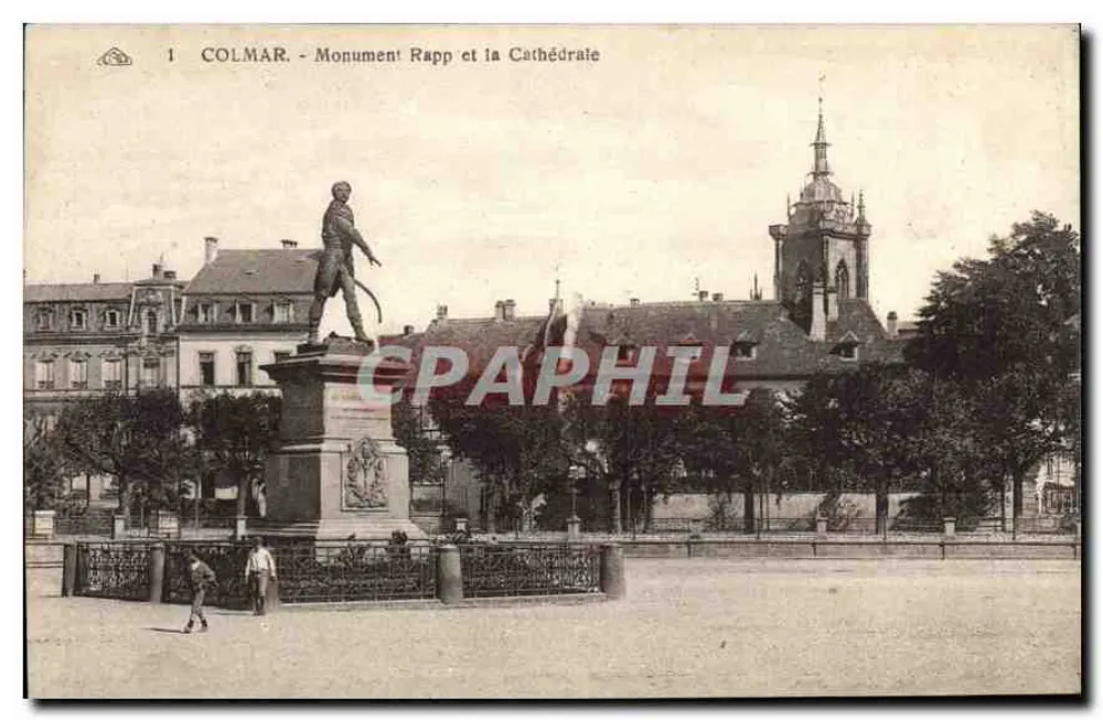 Colmar - Monument Rapp en de Kathedraal - Voorkant